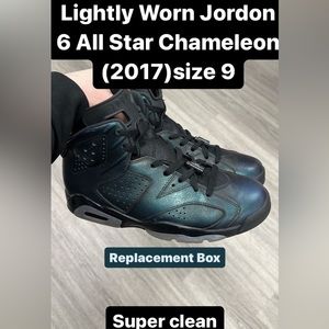 Dead Stock Jordon 6 All Star Chameleon Great for Sneakers Head Collectors